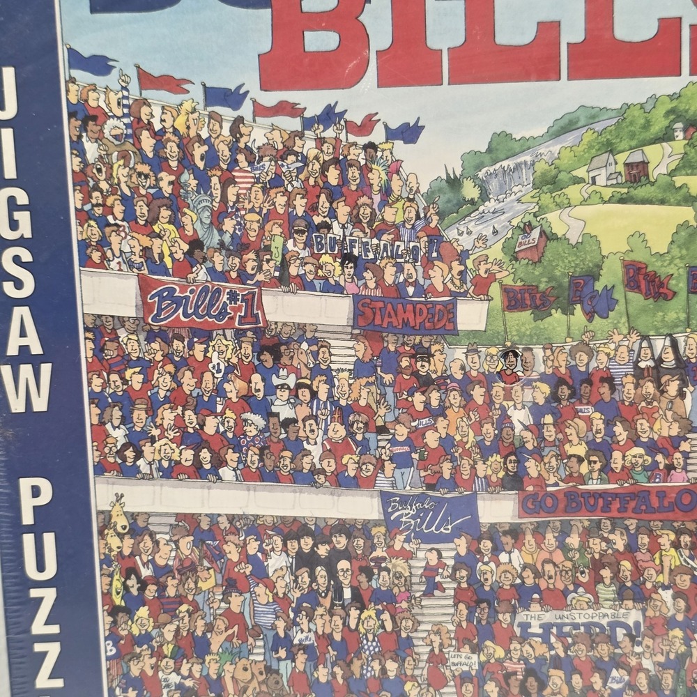 NFL Buffalo Bills Fandemonium Jigsaw Puzzle Vintage 1994 John Holladay - Picture 4 of 16